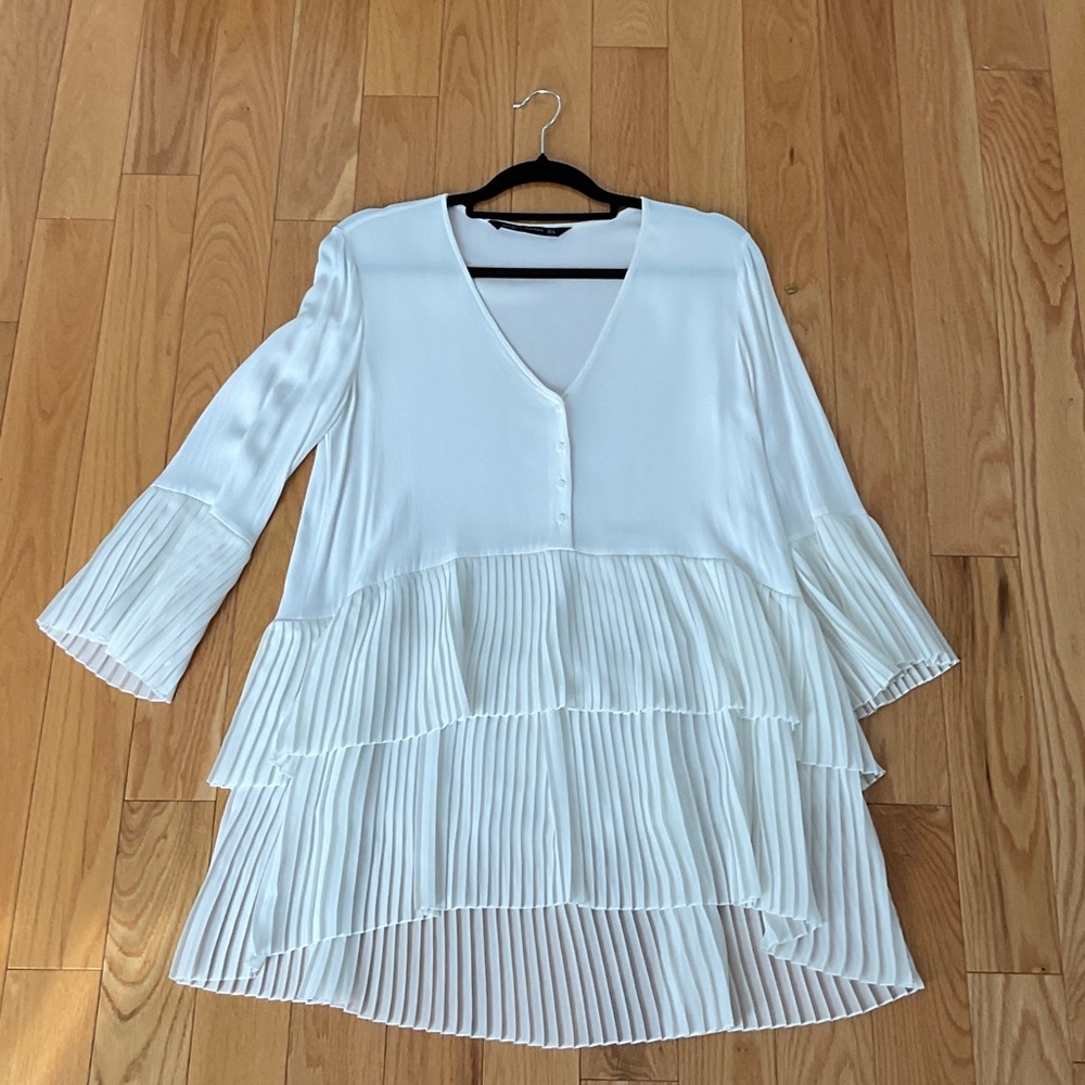 Zara size s Pleated Tunic Top